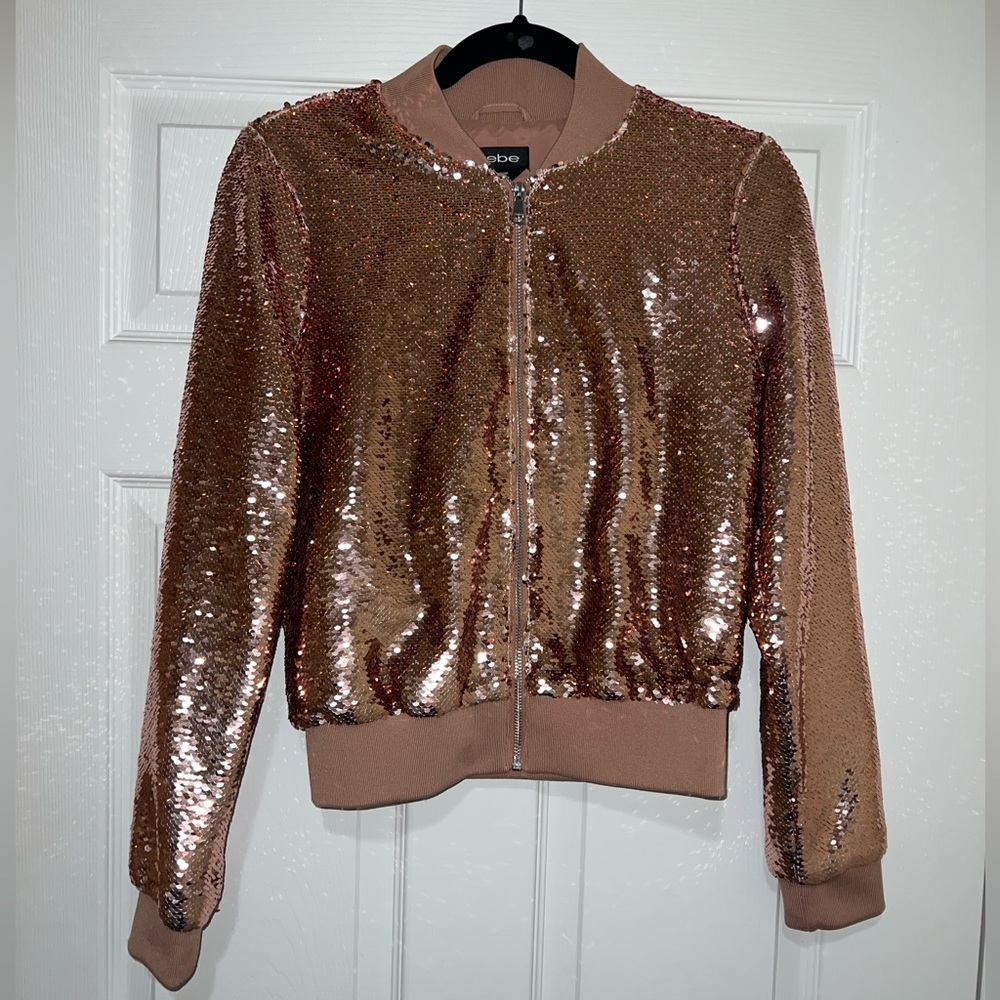 Rose Gold Sequin jacket size xs